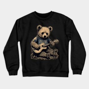 Bear Playing a Guitar Crewneck Sweatshirt